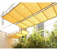 Onda copertura scorrevole su filo traspirante protezione solare esterna arrotolabile ombra (colore: cachi Dimensioni: 1,2 x 11 m)