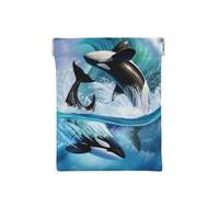 Onda delle orche assassine dell'Orca, Spremere il portafoglio superiore da donna Borsa portaoggetti Piccola portamonete Portamonete