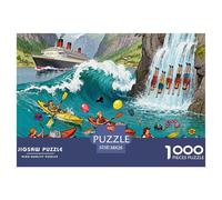 Onda di kayak norvegese Geiranger Puzzle in Legno Impermeabile Puzzles Da 1000 Pezzi Regali Per Adulti Divertenti Giochi Di Impegnativi