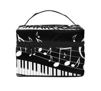 Onda di note musicali, borsa da viaggio per il trucco da donna, grande organizer per cosmetici