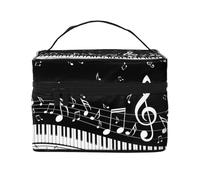 Onda di note musicali, Borsa per il trucco Borsa per cosmetici Borsa da viaggio portatile da viaggio Astuccio per matite