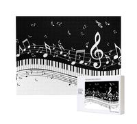 Onda di note musicali,Puzzle in legno da 500 pezzi, gioco di famiglia, puzzle per adulti e adolescenti, decorazioni per la casa