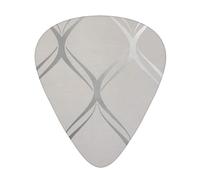 Onda Geometrica Grigio Argento,12 pezzi di plettri per chitarra, 3 plettri di diverso spessore per chitarra acustica, basso, ukulele