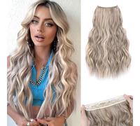 Onda Lunga Sintetica Invisibile 4 Clip In Estensioni Per Capelli Ombre Naturale Nero Biondo Linea Di Pesce Capelli Finti Pezzo Unico