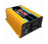 Onda Sinusoidale Convertitore Corrente Adattatore Convertitore Inverter Potenza Auto 4000W 12 V A 110/220 V Trasformatore Tensione Display LED Elettrodomestici Doppia USB(Giallo,12V to 110V)