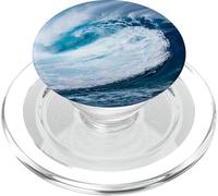 Onde blu dell'acqua del mare con oceano dall'aria PopSockets PopGrip per MagSafe