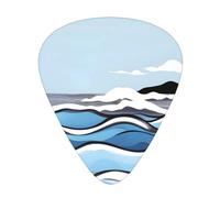 Onde che lappano le rocce Plettri per chitarra, 12 pezzi per confezione, 3 diversi spessori, adatti per chitarra, basso, ukulele e altri strumenti.