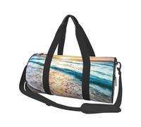Onde del tramonto sulla spiaggia stampate, Borsone da viaggio di grande capacità Borsa rotonda Borsa da viaggio sportiva Borsa da viaggio Borsa da fitness