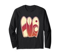 Onde di Vibrazione del Surf Che Cavalcano L'onda Aloha Maglia a Manica