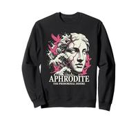 Onde estetiche della dea Greca di Afrodite Statua Vaporwave Felpa