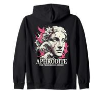 Onde estetiche della dea Greca di Afrodite Statua Vaporwave Felpa con Cappuccio