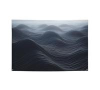 Onde nere profonde Banner Decorazione per feste Sfondo Bandiera Festa di compleanno Fotografia Sfondo Decorazione Banner e segni Decorazione da parete Banner Feste Forniture Bomboniere 180 x 119 cm