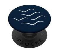 Onde o uccelli? Un'illusione minimalista del mare PopSockets PopGrip Adesivo