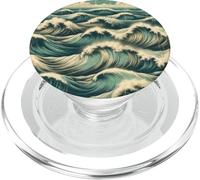 Onde, Retro Vintage Ocean Art Mare Surf Vacanza PopSockets PopGrip per MagSafe