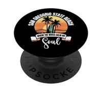Onde - Spiaggia di Stato di San Gregorio PopSockets PopGrip Adesivo