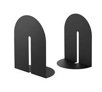 Ondeam Fermalibri per libri, 1 coppia di reggilibri in metallo ad arco, per scaffali d'ufficio, per la casa e la cucina