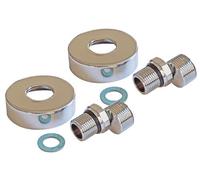 ONDÉE 502521505 2 raccordi sfalsati bloccabili, controdado, O-Ring integrati, Rosette Rotonde, Facile Montaggio, Risparmio di Tempo, Installazione in ASSE, nessun Rischio di perdite