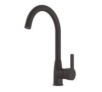 ONDÉE - Miscelatore da Cucina ARIANE - Beccuccio Orientabile - Corpo in Ottone - Controller Ergonomico in Metallo - Cartuccia Ceramica Ø35 mm - Nero - Design Industriale - Finitura Nero Opaco