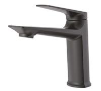 ONDÉE - Miscelatore Lavabo ARIANE - Dimensione S - Silhouette Purè - Controller Ergonomico in Metallo - Cartuccia Ceramica Ø30 mm - Flusso 5 L/min - Grigio - Design Moderno - Finitura Titanio