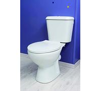 ONDÉE - Pack WC ECO con brida SH H71-4xl36x65-8cm - Vaso H38-8cm - Coperchio ABS bianco - Meccanismo di scarico 3/6L - Galleggiante con raccordo plastico - Alimentazione laterale reversibile