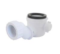 ONDEE Siphon sifone Malin Ondée Zen À Install-Extra Piatto-Universale-Girevole a 360° -Compatibile con Tutti i Tipi di Cunei per lavabo-Colore Bianco