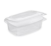 ONDIPACK 800 - Vaschette per microonde e uso caldo con coperchio bombato a cerniera, capacità 800 ml - CONFEZIONE DA 50 PEZZI