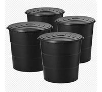 Ondis24 Botte per acqua piovana in plastica, XXL, 500 l, con coperchio, per giardino, robusto e resistente ai raggi UV, serbatoio dell'acqua piovana per irrigazione, barile con indicatore di livello