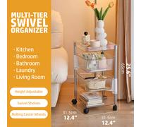 OnDisplay Quattro Livelli Rotante Girevole Bin Conservazione Cesto Torre - ,Cart