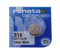 One (1) X Renata 315 Sr716Sw Sb-At Silver Oxide Watch Battery 1.55V Blister Packed