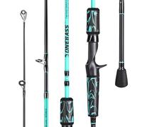 One Bass Canna da spinning e casting, canna da pesca in grafite IM6 ad alte prestazioni per pesca alla spigola, design in 2 pezzi per viaggi, casting, 1,8 m