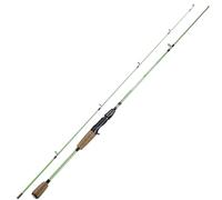 One Bass Canne da pesca - 30 tonnellate in fibra di carbonio, canne da spinning, 2 pezzi, con manico in gomma, 2,1 m