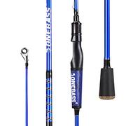 One Bass Canne da pesca, IM7 in grafite canna da filatura e canna da fusione, 2 pezzi di canna da baitcasting di alta qualità con manico in polimero, 6'6" filatura, blu