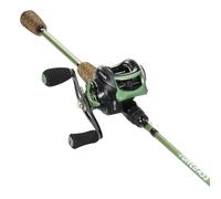 One Bass Combinazioni di canne da pesca, 30 tonnellate grezze in fibra di carbonio, traduzione 8,1:1, mulinello da pesca, 2 pezzi Baitcast combinato con manico in gomma per destrorsi 2,1 m