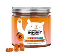 One Bear A Day Vitamin Immun - con Vitamina D, E, C, Vitamina B6, B12, Niacina, Biotina, Estratto di Propoli - 30 Pezzi (1 mese) - Vegetariane, Senza Zucchero - Bears with Benefits