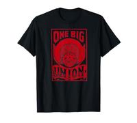 ONE BIG UNION IWW INDUSTRIAL LAVORATORI ROSSO TRASPARENTE Maglietta