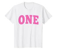 One Bold Pink Design 1st Birthday 1-Year-Old Girl Maglietta