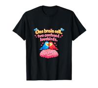 One Brain Cell Two Confused Lovebirds Coppia Design Maglietta