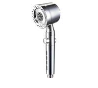 One Button Stop Handheld Shower Head High Pressure Water Saving Filter Shower Head 5 Modes Bathroom Accessories Set(Silver Set)