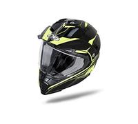 one by Camamoto casco touring integrale, atv quad enduro doppia visiera nero lucido/giallo ta