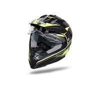 one by Camamoto casco touring integrale, atv quad enduro doppia visiera nero lucido/giallo taglia L (59-60cm)…