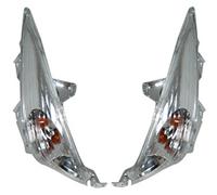 one by Camamoto cod. 77206378 coppia kit frecce anteriori omologate CE cromato/trasparente compatibile con yamaha t-max 500cc anno dal 2008 al 2011