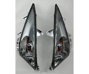 one by Camamoto cod. 77206378F coppia kit frecce anteriori omologate CE cromato/fumee compatibile con yamaha t-max 500cc anno dal 2008 al 2011
