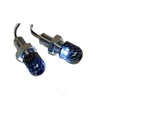 one by Camamoto cod 77220359 coppia bulloni acciaio apollo colore carbonio carbon per porta targa Dotati di Luce Led Bianca nella Testa di Bullone 12V per moto scooter cafè race