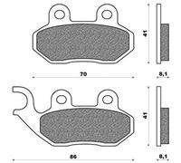 one by Camamoto cod. 77281975 set coppia pastiglie/pasticche freno anteriori