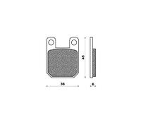 one by Camamoto cod. 77281992 set coppia pastiglie/pasticche freno adatte sia per anteriori che posteriori compatibile con atlantis 50 4t