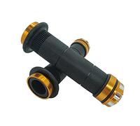 one by Camamoto cod. 77344315C kit set coppia manopole sweet colore nero/oro compatibile con moto e scooter, con grip ottimale prodotto di facile installazione, ø sx 22mm / dx 25mm - lungh. 140 mm