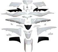 one by Camamoto cod 77380070 set kit carene plastiche complete in abs colore bianco compatibile con yamaha t-max 530 anno 2015-2016 (29 pezzi)
