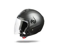 one by Camamoto cod 77446055 casco demi-jet omologato con visiera trasparente, nero opaco taglia XL (cm 61)