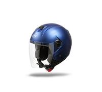 one by Camamoto cod 77446065 casco demi-jet omologato con visiera trasparente, blu opaco taglia XL (cm 61)
