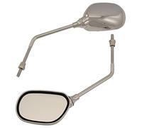 ONE by CAMAMOTO Coppia Specchietti Retrovisore Universale Quadro con Gambo Lungo Cromato